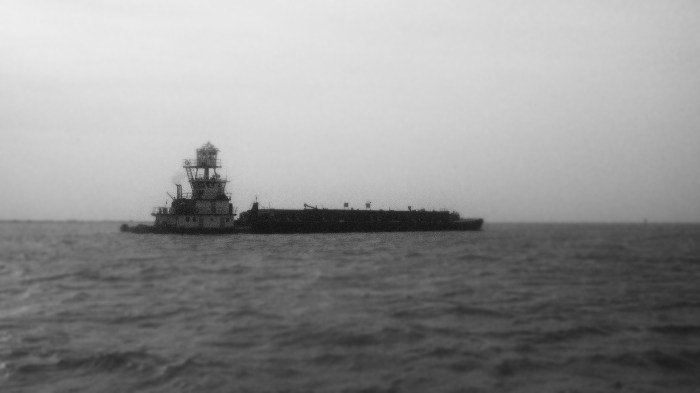A barge in the Gulf of Mexico